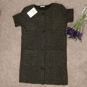 Tweed Dress with Buttons